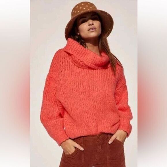 Anthropologie Pilcro Zamora Wool Alpaca Cowl Necklace Sweater Size S - Picture 1 of 7
